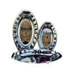 03 Plats En Acier Inoxydable 55cm 60cm 70cm