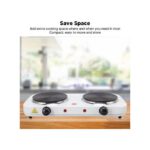 1000W + 1500W Two-position Electric Stove,Tea, Mocha, Coffee, Food Warmer-White