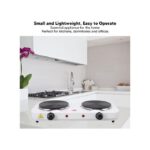 1000W + 1500W Two-position Electric Stove,Tea, Mocha, Coffee, Food Warmer-White