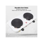 1000W + 1500W Two-position Electric Stove,Tea, Mocha, Coffee, Food Warmer-White