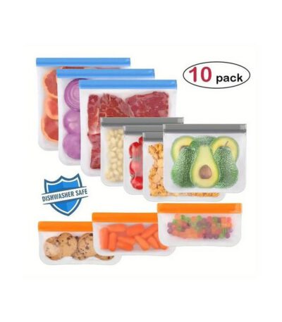 10pse/set Sac De Stockage Des Aliments à Fermeture éclair étanche Et Autonome