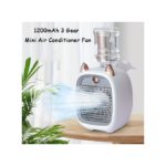 1200mAh 3-speed Rechargeable Mist Humidifier Fan- Gray&White