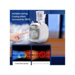 1200mAh 3-speed Rechargeable Mist Humidifier Fan- Gray&White