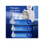 1200mAh 3-speed Rechargeable Mist Humidifier Fan- Gray&White