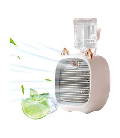 1200mAh 3-speed Rechargeable Mist Humidifier Fan- Gray&White