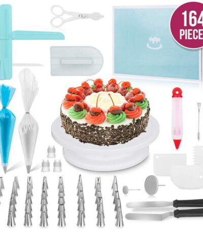 164 PCS / Set gâteau décoration Carrousel tube bouche pâtisserie sac set DIY set