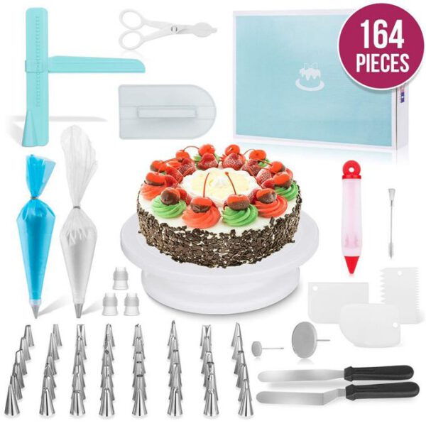 164 PCS / Set gâteau décoration Carrousel tube bouche pâtisserie sac set DIY set