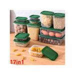 Boîtes de Conservation Alimentaire - 17Pcs/Set Coffret De Conservation De Fraîcheur Boîte À Lunch En Plastique Réfrigérateur De Cuisine Emballage D'ingrédients Boîte À Lunch Pour Micro-Ondes - Electro Dakar Sénégal