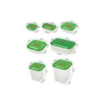 Boîtes de Conservation Alimentaire - 17Pcs/Set Coffret De Conservation De Fraîcheur Boîte À Lunch En Plastique Réfrigérateur De Cuisine Emballage D'ingrédients Boîte À Lunch Pour Micro-Ondes - Electro Dakar Sénégal