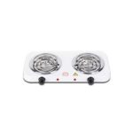 2000W Kitchen Baking Adjustable Temperature-Double Electric Stove, Coffee Warmer