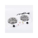 2000W Kitchen Baking Adjustable Temperature-Double Electric Stove, Coffee Warmer