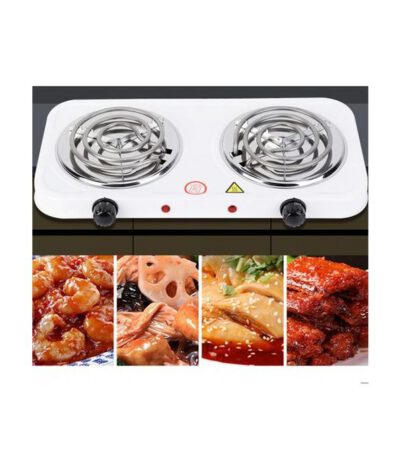 2000W Kitchen Baking Adjustable Temperature-Double Electric Stove, Coffee Warmer