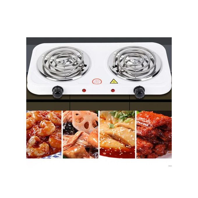 2000W Kitchen Baking Adjustable Temperature-Double Electric Stove, Coffee Warmer