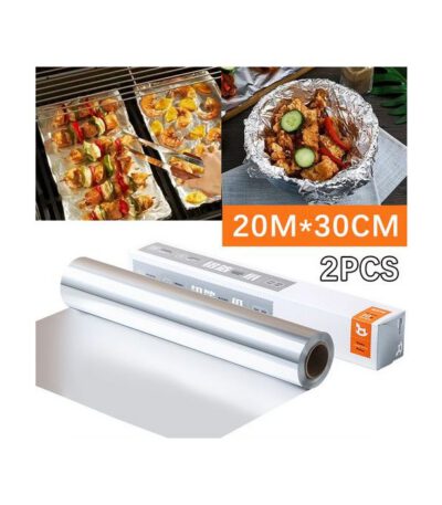 2pcs Feuille D'étain De Qualité Alimentaire, Adaptée à La Friteuse/four à Air (20 M X 30 Cm)