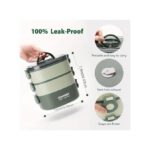 3 Layers 2L Large Capacity Lunch Box, Stainless Steel Insulated Lunch Box