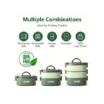3 Layers 2L Large Capacity Lunch Box, Stainless Steel Insulated Lunch Box