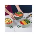 3 Layers 2L Large Capacity Lunch Box, Stainless Steel Insulated Lunch Box