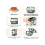 3 Layers 2L Large Capacity Lunch Box, Stainless Steel Insulated Lunch Box