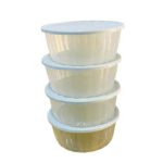 4 Boîte de rangement en plastique pour emballages alimentaires