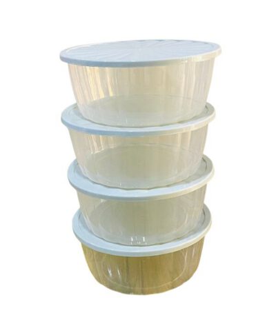 4 Boîte de rangement en plastique pour emballages alimentaires
