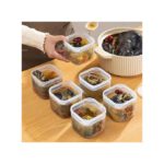 6+1Pcs Airtight Food Storage Container Set with Lid - White