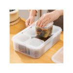 6+1Pcs Airtight Food Storage Container Set with Lid - White