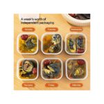 6+1Pcs Airtight Food Storage Container Set with Lid - White