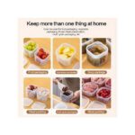 6+1Pcs Airtight Food Storage Container Set with Lid - White