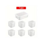 6+1Pcs Airtight Food Storage Container Set with Lid - White