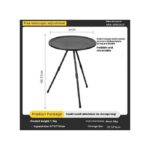 Adjustable Height Folding Table Outdoor Small Round Table