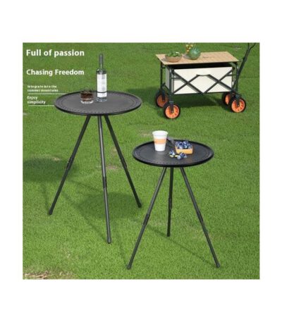Adjustable Height Folding Table Outdoor Small Round Table