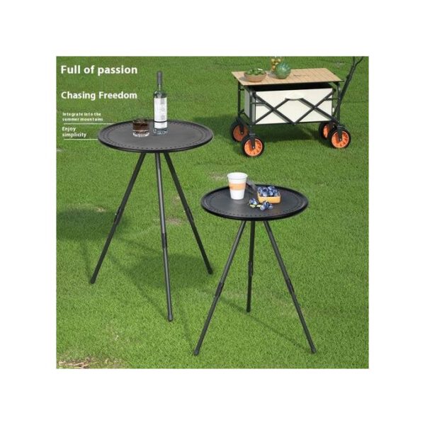 Adjustable Height Folding Table Outdoor Small Round Table