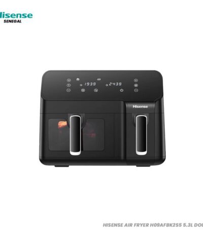 Air Fryer - Friteuse à Air Electrique 8.6 litres - 2700W - H08AFBK2S1 5.3L & 3.3L DOUBLE