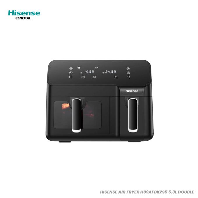 Air Fryer - Friteuse à Air Electrique 8.6 litres - 2700W - H08AFBK2S1 5.3L & 3.3L DOUBLE