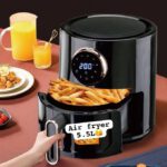 Air fryer Friteuse à Air, Friteuse électrique ABS Circulation D'air Chaud à 360 Degrés Avec 6 Fonctions Prédéfinies