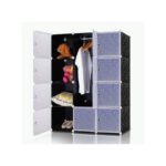 Armoire 3 Battants - Noir Blanc