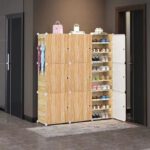 Armoire à Chaussures Meuble à Chaussures Etagère avec 6 Portes Plastique ( 54 paires )