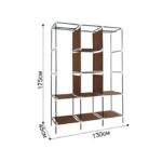 Armoire de rangement Penderie en Tissu - Marron