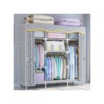 Armoire en toile 170 x 143 x 45 cm, armoires pour chambre à coucher, armoires portables, étagères