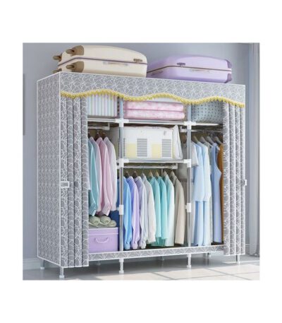 Armoire en toile 170 x 143 x 45 cm, armoires pour chambre à coucher, armoires portables, étagères