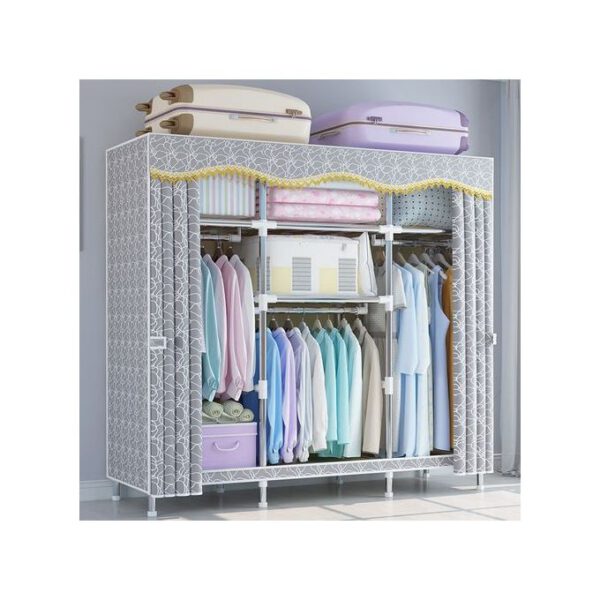 Armoire en toile 170 x 143 x 45 cm, armoires pour chambre à coucher, armoires portables, étagères