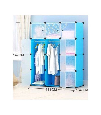 Armoire Etagère Modulable - 12 Cubes Dimension : 165cm/111cm/47cm