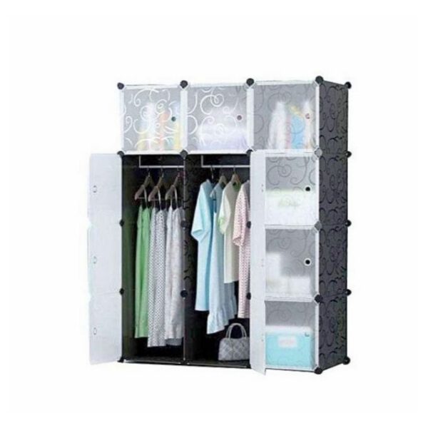 Armoire Etagère Modulable - 12 Cubes Dimension : 165cm/111cm/47cm