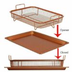 Bac cuivre antiadhésif, plateau de cuisson en maille de four+panier à chips