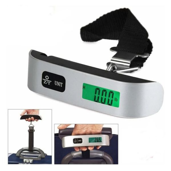 Balance à bagages suspendus numérique 50 kg/110 lb pour voyage LCD poids électronique