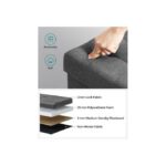Banc pliable rembourré avec ottoman de rangement de 110 cm avec couvercle