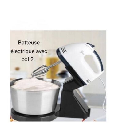 Batteur électrique - Batteur sur socle acier inoxydable et pot de mélange 2L
