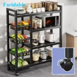 Etagère de Cuisine à Roulettes avec Panier d'égouttage Amovible - Rangement à 5 Niveaux - Lenix dakar senegal