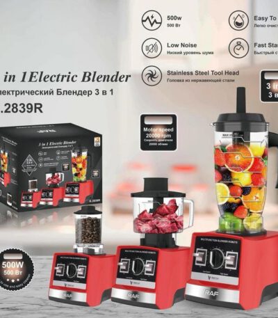 Blender electrique 3 en 1 - mixeur de jus avec minuterie multifonction