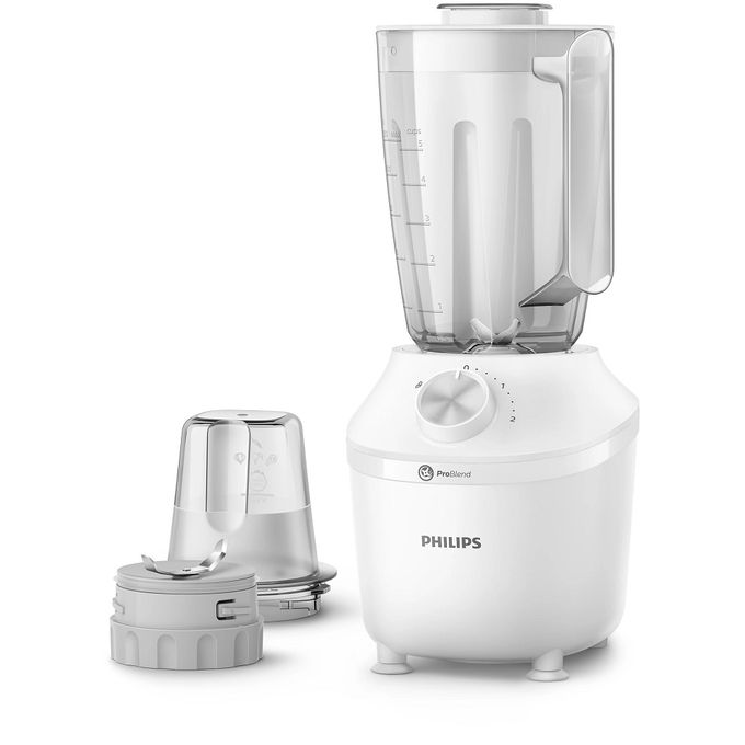 Blender + Hachoir - 2 litres, 2 vitesses + impulsion Bocal en Plastique - 600 W
